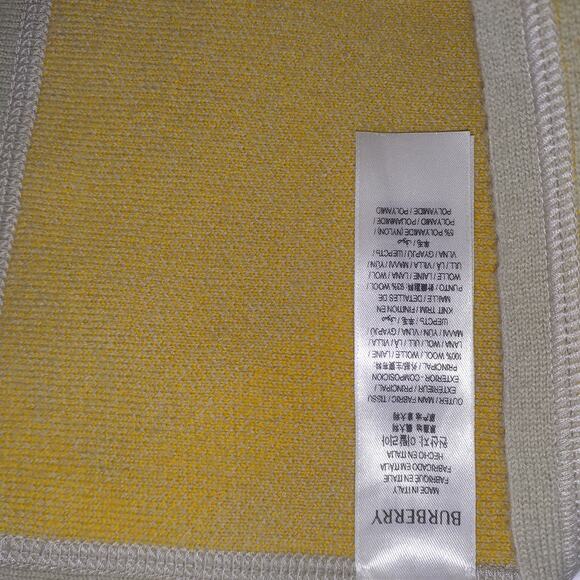 Burberry 'Carly' Check Wool Yellow Cape Size OS - Picture 5 of 5